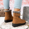 thumbnail image 6 of Fsgntruao Snow Boots for Women Fashion Winter Shoes Warm Round Toe Mid Heel Medium Tube Boots, 6 of 6
