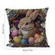 thumbnail image 3 of Decoración de Mesa de Pascua Easter Bunny Egg-Print Pillowcase with Embroidery Inspiration Polyester Christmas Pillowcase Decoración del hogar, 3 of 6