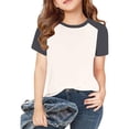 thumbnail image 4 of UACY Toddler Baby Girls Boys Tshirt Raglan Shirt Baseball Tee Cotton T-Shirt Short Long Sleeve Solid Color Shirts (Light Ashy, 11-12 Years), 4 of 9