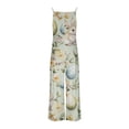thumbnail image 6 of Cavosen Easter Plus Size Oversized Linen Jumpsuits Long Overalls with Pocket Bunny Lightweight Summer Holiday Rompers, 6 of 6