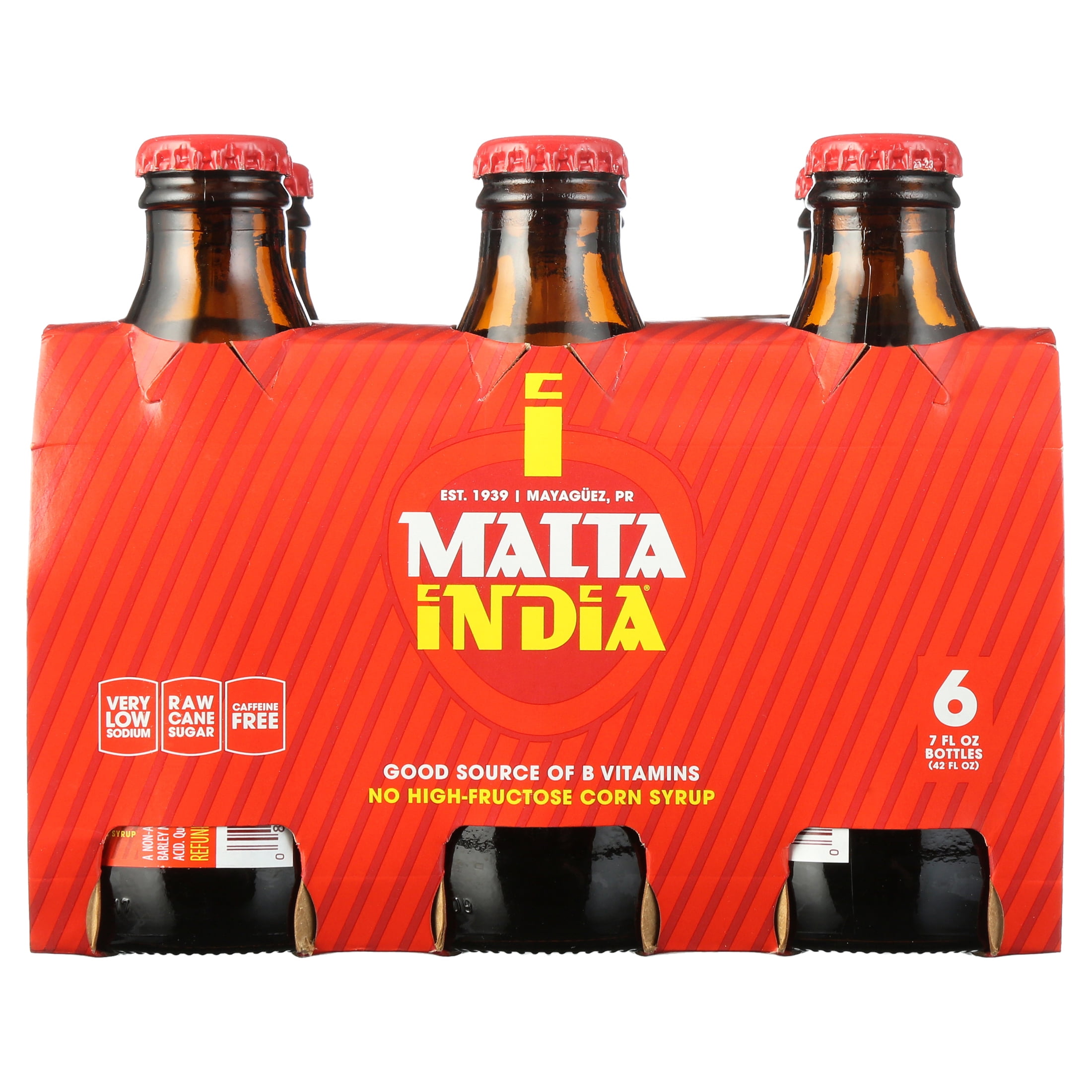 Malta India Malt Beverage, 6 Pack, 7 fl oz Glass Bottles