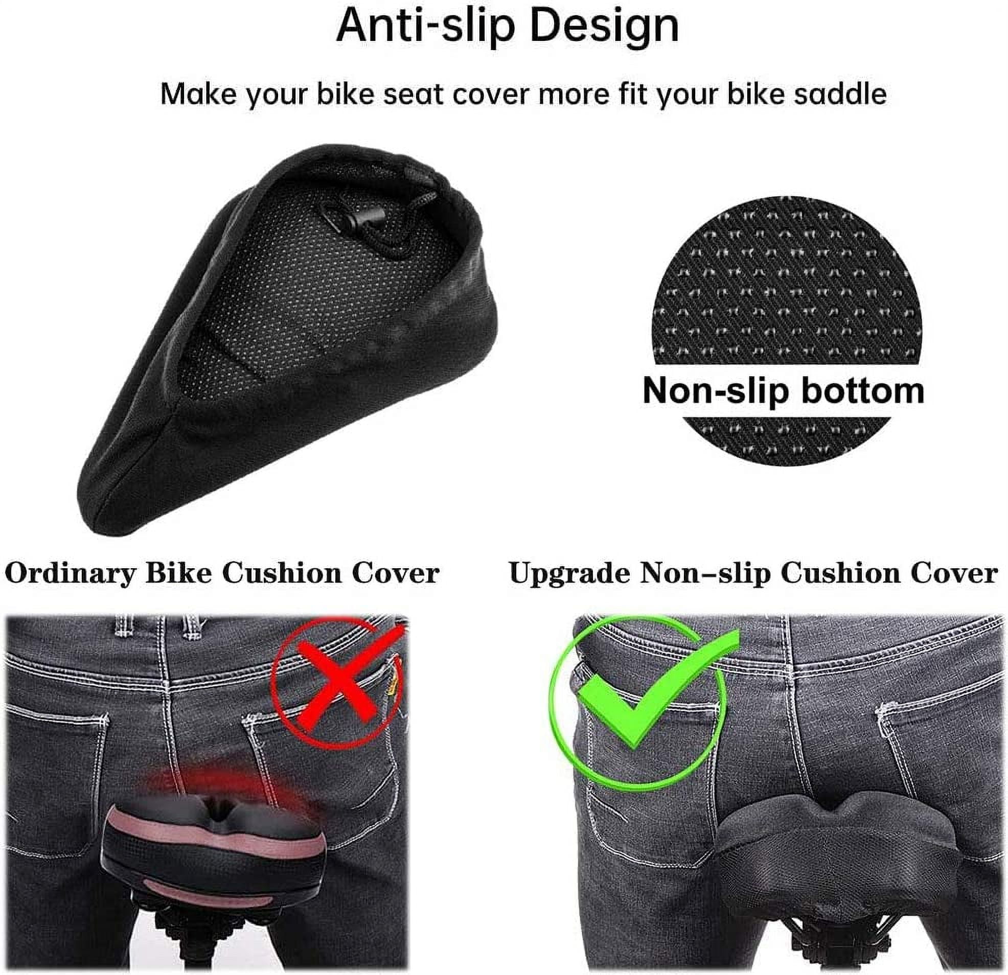 SZMXSS Mountain Bike Seat Cushion Cover, Extra Soft Gel Bicycle Seat Cover for Peloton, Soft Silicone Padded Bike Saddle Cover, Upgraded Bicycle Seat Cushion