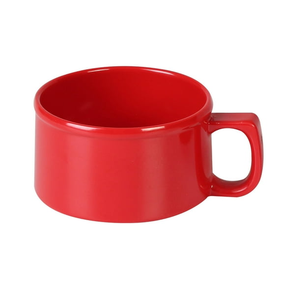 Excellante Color Pure Red melamine dinnerware collection 10 oz, 4" soup mug, comes in dozen