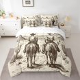 thumbnail image 2 of Castle Fairy Adults Female Men Southwestern Cowboys Bedding Comforter Set 7-Piece,Vintage Desert Cactus King Bedding Sets,Western Exotic Style Ultra Soft Bed Sheets,Ultra Soft Home Decor,Reversible, 2 of 8