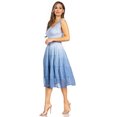 thumbnail image 3 of Sakkas Spring Maiden Ombre Peasant Dress - Navy Blue - One Size, 3 of 5
