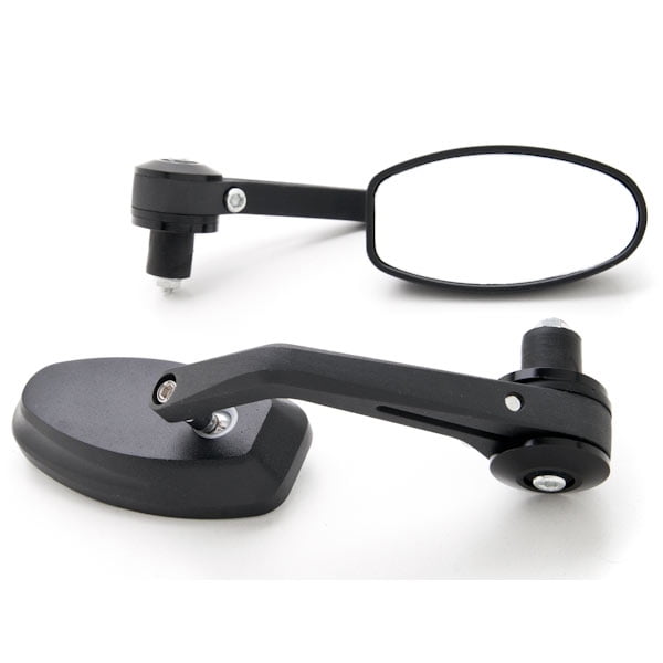 Krator Black Bar End Rear View Mirrors Handlebars 7/8' Compatible with Yamaha FJ600 FJ1100 FJ1200 FJR 1300 FJR1300