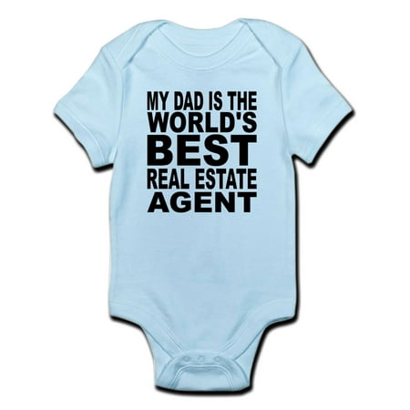 CafePress - My Dad Is The Worlds Best Real Estate Agent Body S - Baby Light