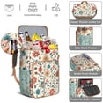 thumbnail image 5 of Travel Cooler Bag - Pioneer Flower Floral Print Pattern Camping Beer Cooler Backpack with Bottle Opener- Waterproof Insulated Picnic Backpacks - Cooler Bag for Beach, 5 of 6