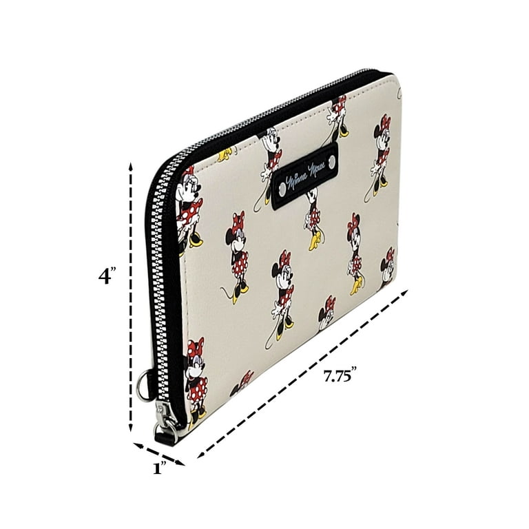 Disney Women's Minnie Mouse All-Over Print Zip Around Wallet