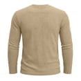 thumbnail image 5 of Kalauyu Mens Waffle Knit Textured Shirts Long Sleeve Round Neck Blouse Soft Stretch Casual Spring Fall Daily Wear Tunic Tops, 5 of 7