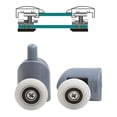 thumbnail image 3 of Glass Door Runners for Curved Shower, Bathroom Replacement Parts with Spring Loaded Action for Smooth Sliding, Impact Resistant & Quiet PA, 3 of 5