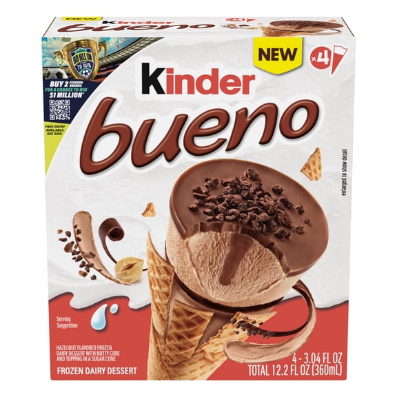 Kinder Bueno Frozen Dairy Dessert Cones