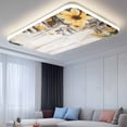 thumbnail image 2 of Yellow Floral Spring Fluorescent Light Covers, Vintage Summer Botanical Magnetic Light Covers for Ceiling Lights, Fluorescent Ceiling Shade Filters for Classroom Bedroom Office 4x2Ft x 1PCS, 2 of 8