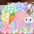 thumbnail image 3 of WODJR 130Pcs Easter Balloon Arch Easter Party Decorations  Purple Blue Green Balloon Arch Bunny Balloons Carrot Balloons Easter Party Supplies Easter Decorations Easter Themed Baby Shower Decorations, 3 of 4