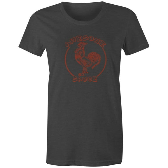 9 Crowns Tees Unisex Awesome Hot Sauce Graphic T-Shirt (Sriracha Juniors Charcoal, X-Small)