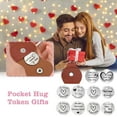 thumbnail image 2 of Pocket Hug Token Gifts with PU Leather Keychain Long Distance Relationship U9 A8I0, 2 of 8