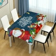 thumbnail image 7 of SKYSONIC Santa Claus Tablecloth Waterproof Washable Polyester Square Table Cover Durable Tablecloth for Kitchen Dining Table Party Decor (60 X 90 Inch), 7 of 7