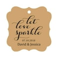 thumbnail image 1 of Darling Souvenir Personnalisé Laisser l'Amour Scintillant Mariage Suspendre Tags Personnalisé Cadre Fantaisie Papier Tags -Kraft-100 Tags, 1 of 1