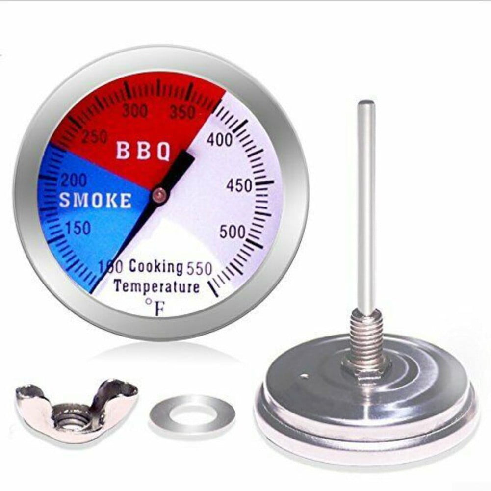 Stainless Steel BBQ Smoker Grill Thermometer/Temperature Gauge Barbecue Tool 