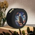 thumbnail image 6 of Naloa Night Sky Bald Eagle Round Jewelry Box, Travel Jewelry Organizer, 3.9 x 3.9 x 2in Jewelry Storage Box for Women-Black, 6 of 7