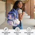 thumbnail image 3 of Garronmavis Axolotl Starry Girls Backpack Adjustable Shoulder Straps Large Capacity Book Bag 17 inch for 8-12 Elementary School Students Back to School Gift, 3 of 5