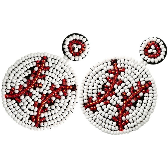 LABSERRON Baseball Earrings Dangle 1 Pair