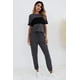 thumbnail image 2 of Conjunto Deportivo de Dos Piezas para Mujer PRETTYGARDEN Rayas Gris Oscuro XL, 2 of 5