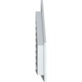 thumbnail image 3 of Ekena Millwork 20"W x 26"H Half Peaked Top Left (25"W x 34 3/8"H Frame Size) 14/12 Pitch: Functional, PVC Gable Vent w/ 1" x 4" Flat Trim Frame, 3 of 14
