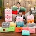 thumbnail image 2 of Plush stuffed animal toys, soft and cute cartoon animal pillows, pet toys with hand warmers, girls and boys (avocado), 2 of 2