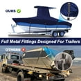 thumbnail image 5 of Zenicham 900D Marine Grade Fade and Tear Resistant Trailerable T-Top Boat Cover with Windproof Metal Buckle Straps Fit 20ft-22ft L(Navy), 5 of 7
