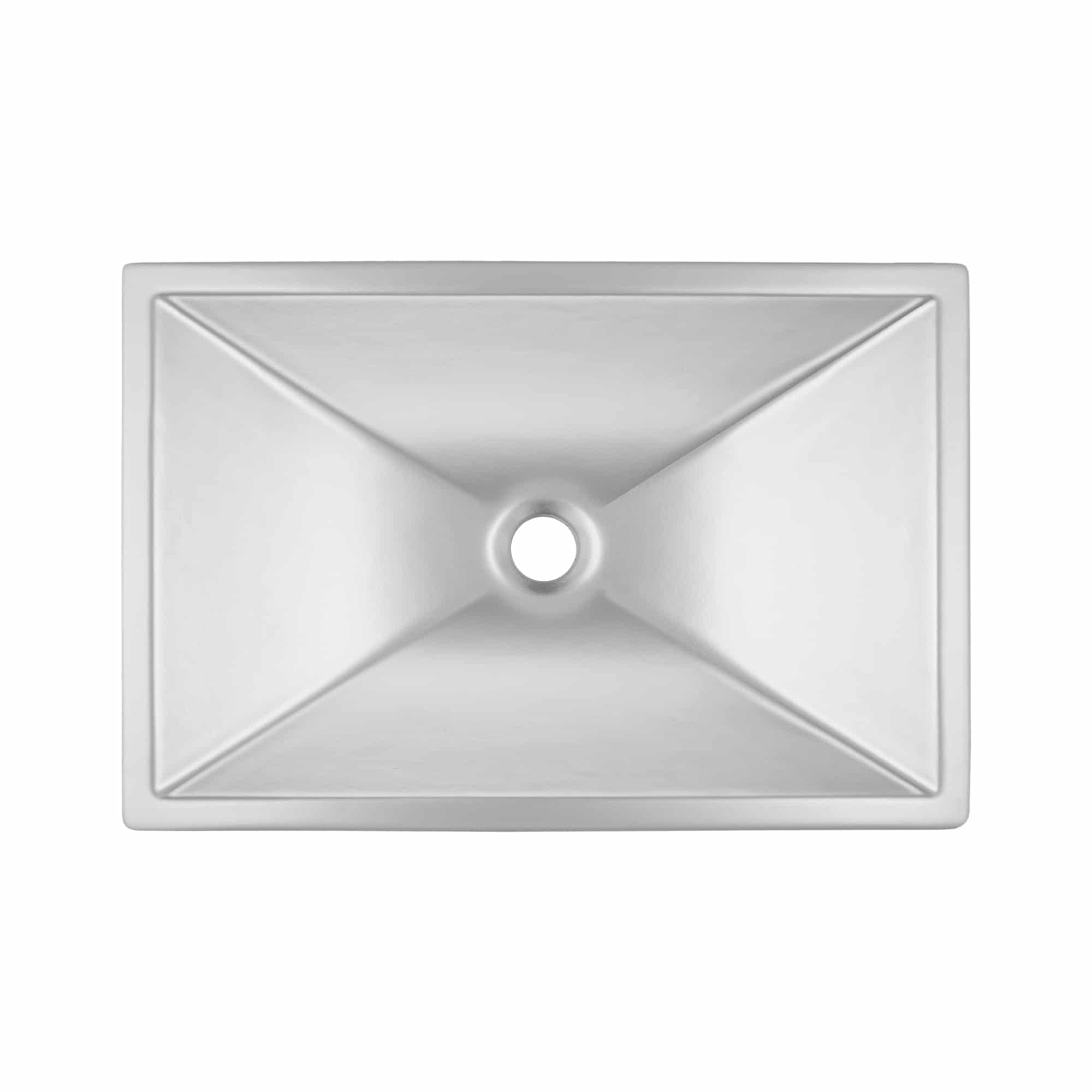 Native Trails Amara Fireclay Dual Mount Bathroom Sink - 20" x 14" x 4.75" Platinum Metal Finish