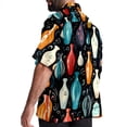 thumbnail image 3 of Bowling Men's Short Sleeve Shirts, Casual Hawaiian Print Button Down Summer Beach Top Unisex, 3 of 6