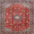 thumbnail image 1 of Ahgly Company Machine Washable Indoor Square Traditional Camel Brown Area Rugs, 7' Square, 1 of 7
