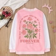 thumbnail image 5 of Tiijoy Toddler Girl's Bomber Jacket Flower Print Baseball Sweatshirt Coat, Sizes 4-5, 5 of 6