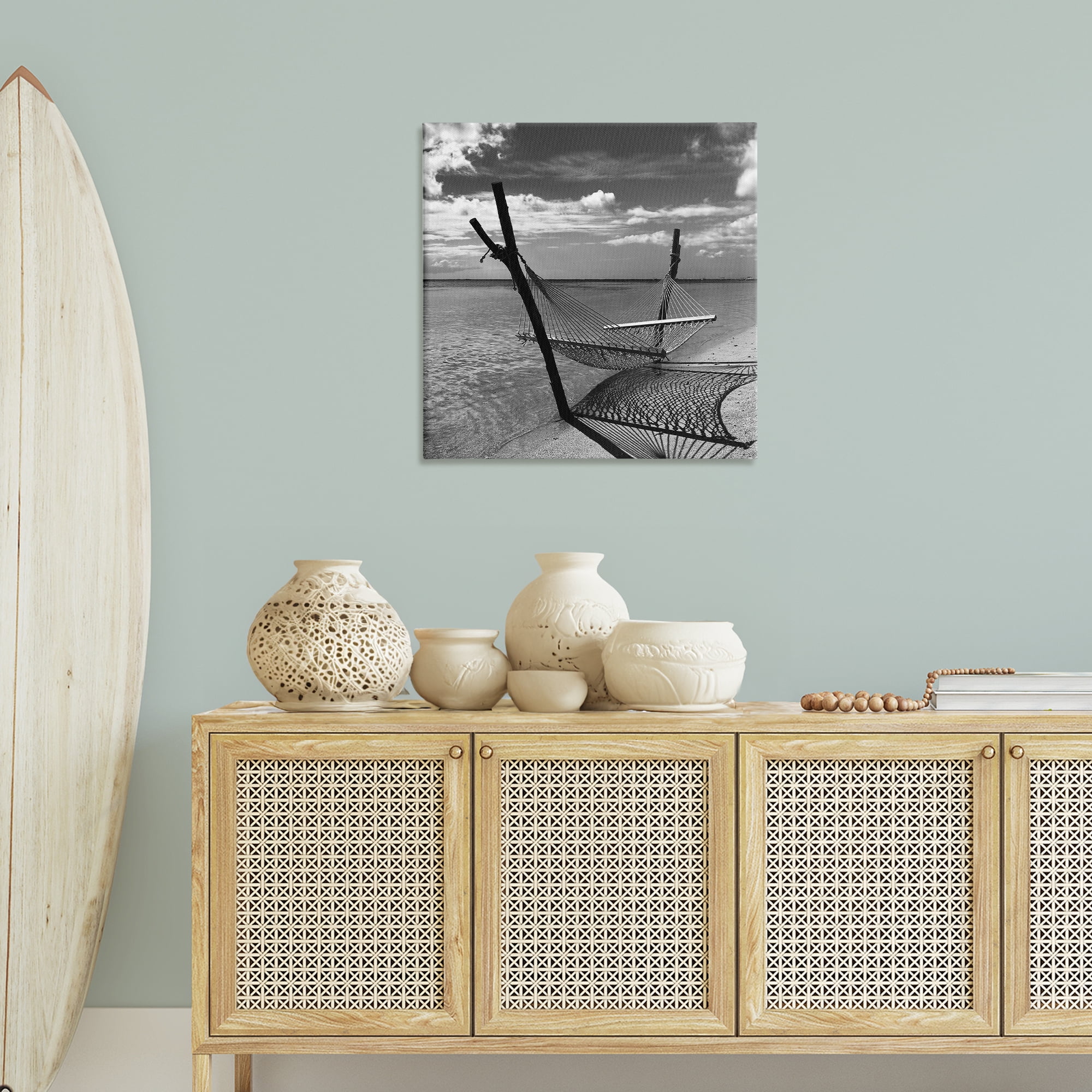 Stupell Industries Windward Beach Hammock Coastal Photography Gallery Wrapped Canvas Art Print Wall Art, 30 x 30