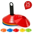 thumbnail image 1 of 25pcs Agility Disc Cone Set Multi Sport Training Space Cones with Plastic Stand Holder for, 1 of 8