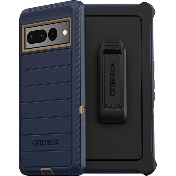 OtterBox Drop Protection Rugged Cell Phone Case for Google Pixel 7 Pro, Blue Suede