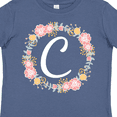 thumbnail image 4 of Inktastic C Monogram Alphabet Letter Rose Floral Wreath Girls Toddler T-Shirt, 4 of 5