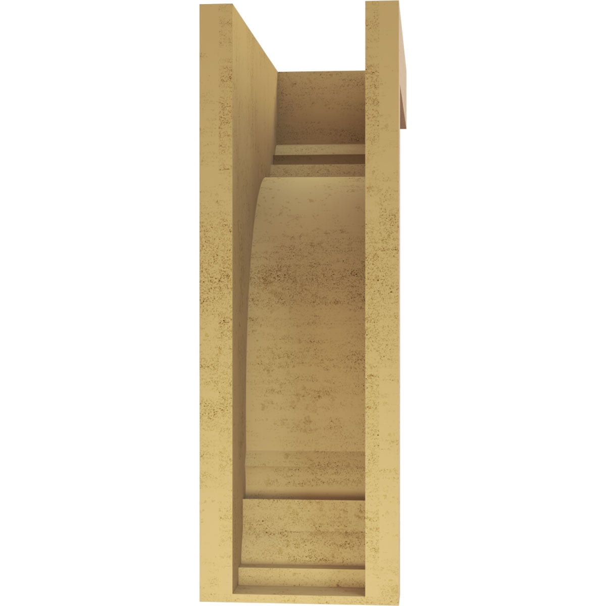 9"W x 18"D x 27"H Classic Warren Rough Cedar Woodgrain TimberThane Corbel, Primed Tan