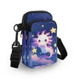 thumbnail image 3 of XYZCANDO Star Axolotl Cellphone Crossbody Bag Small Messenger Handbag for Travel Running Shop Portable Coin Purse Single Shoulder Bag Mini Purse Corssbody Blue, 3 of 7