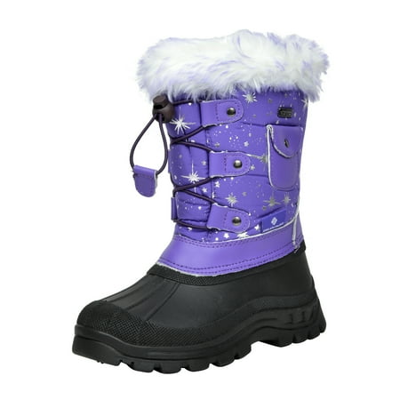 

Dream Pairs Kids Boys Girls Warm Snow Boots Insulated Waterproof Winter Ski Boots KSNOW PURPLE Size 11