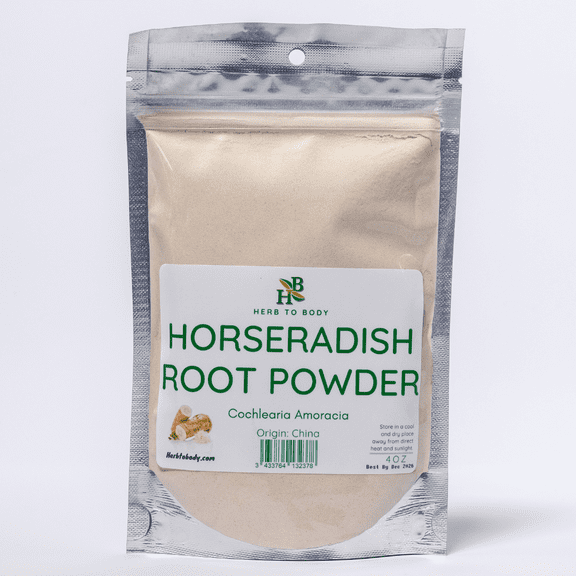 Herb To Body Horseradish Root Powder | Cochlearia Amoracia | Wildcrafted | 4oz