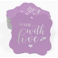 thumbnail image 2 of Inkdotpot Made With Love Wedding Bottle Tag Real Silver Foil Favor Bracket Shape Hang Tags Pack Of 50, 2 of 7