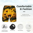 thumbnail image 5 of Fotbe Flower Bush Sunflower Men’s Swim Trunks Quick Dry Swim Shorts Board Shorts with Mesh Lining-X-Large, 5 of 9