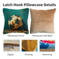 thumbnail image 3 of Vintage Old Soccer DIY Latch Hook Pillow Kits for Adults Printed Pillowcase Crochet Yarns Hooking Handmade Pillow Cover Cushion for Home Sofa Decoration 17x17inch, 3 of 7