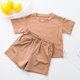 thumbnail image 3 of Chándal de 2 piezas para niños, conjuntos de ropa deportiva para bebés, conjuntos de ropa, camiseta, pantalones cortos, conjunto de verano para niñas pequeñas, 3 of 4