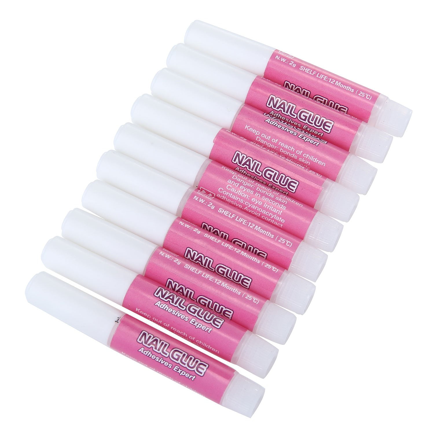 RoseYes 10Pcs Nail Glues for Acrylic Nails, Strong Nail Glue for Nail