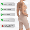 thumbnail image 3 of Farmacell Women's High-Waisted Shaping Shorts with Flat Tummy and Push-up Effect, Made in Italy, Nude, 4XL, Cod. 603, 3 of 10