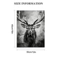 thumbnail image 2 of Acheng Canvas Wall Art Painting Black And White Abstract Deer Picture For Living Room Animals Pictures Photo Prints On Canvas for Home Modern Decoration Framed Ready to Hang 12x16 in, 2 of 5