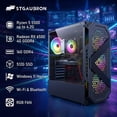 thumbnail image 2 of STGAubron Gaming PC Desktop, AMD Ryzen 5 5500, RX 6500 4G, 16G DDR4, 512G SSD, WiFi 6, BT 5.2, RGB Fan x4, Win 11 Home, 2 of 5